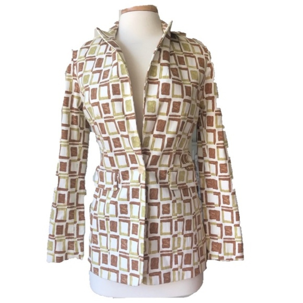 Stunning Vintage Retro D. Terrell Geometric Blazer